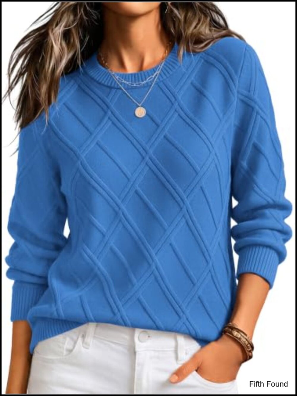 Zeagoo Cable Knit Sweater Long Sleeve Crewneck Pullover